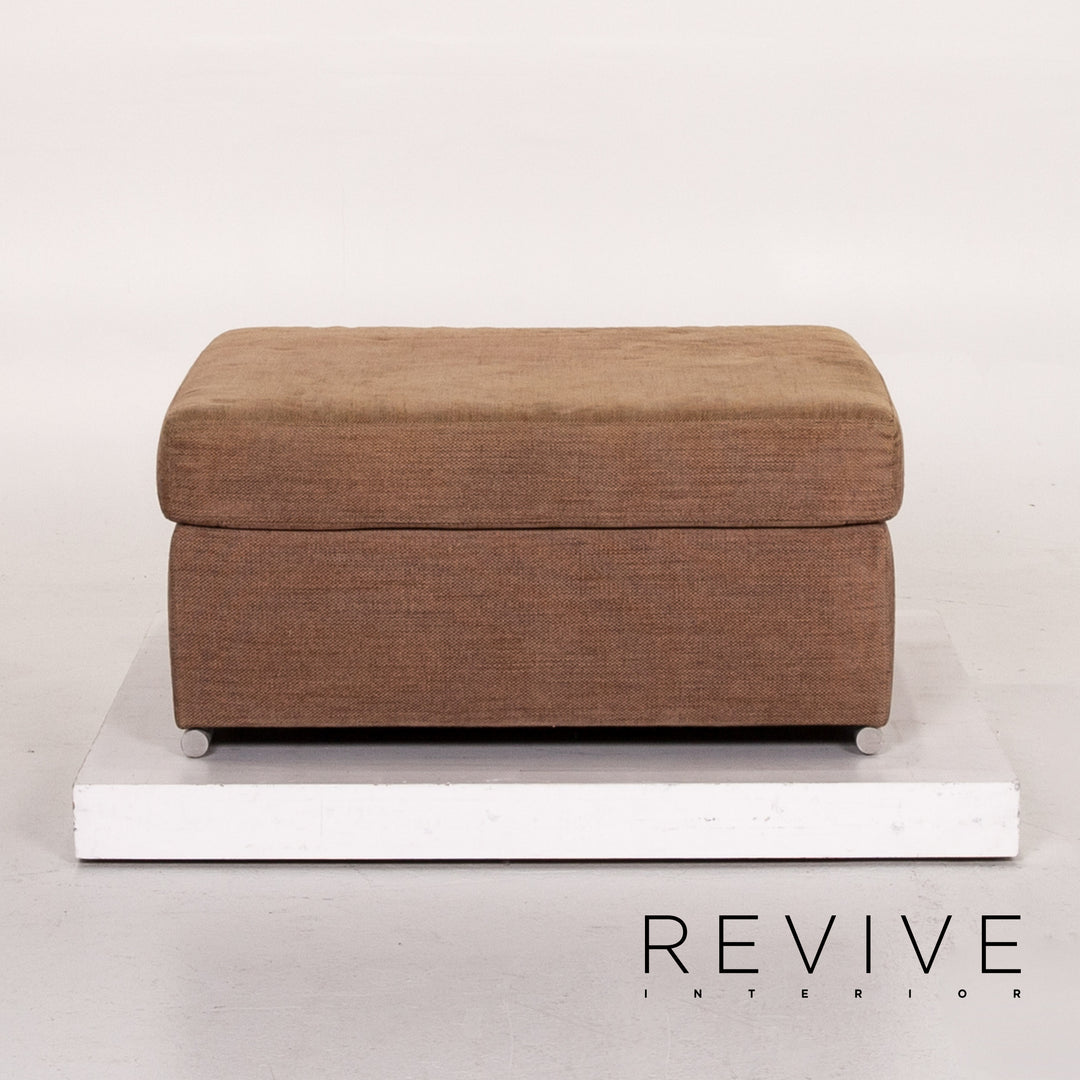 Tabouret en tissu Ewald Schillig marron marron clair Outlet #13826