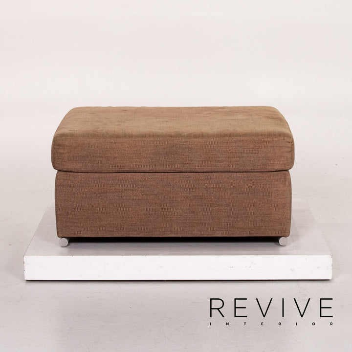 Tabouret en tissu Ewald Schillig marron marron clair Outlet #13826