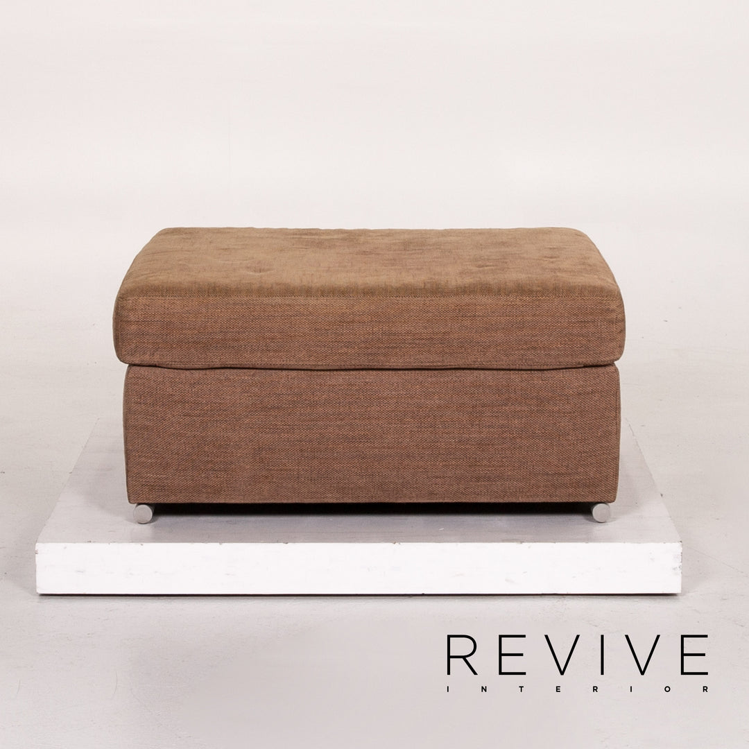 Tabouret en tissu Ewald Schillig marron marron clair Outlet #13826