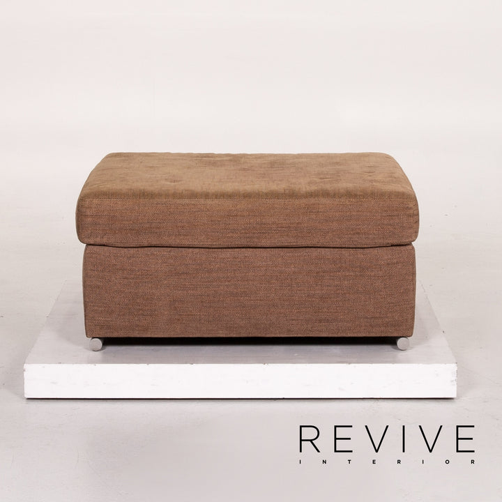 Tabouret en tissu Ewald Schillig marron marron clair Outlet #13826