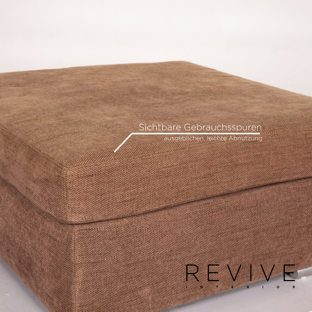 Tabouret en tissu Ewald Schillig marron marron clair Outlet #13826