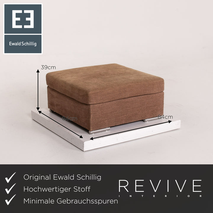 Tabouret en tissu Ewald Schillig marron marron clair Outlet #13826