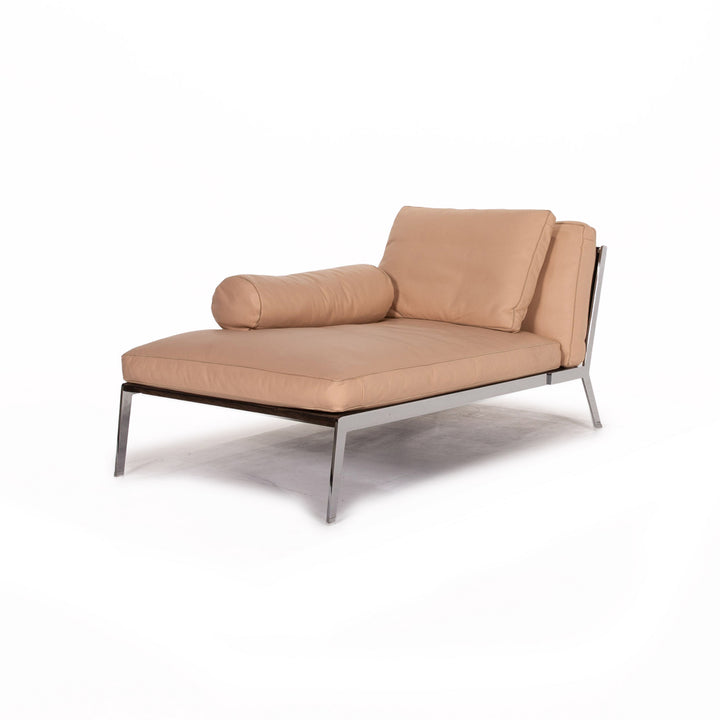 Flexform Happy Leder Liege Beige Chaiselongue Relaxliege #13743