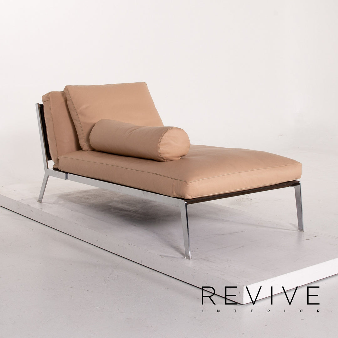 Flexform Happy Leder Liege Beige Chaiselongue Relaxliege #13743