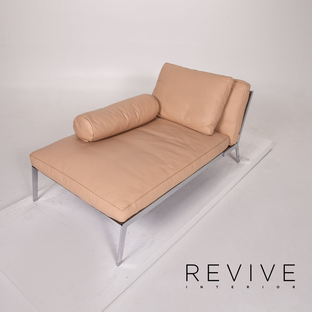 Flexform Happy Leder Liege Beige Chaiselongue Relaxliege #13743