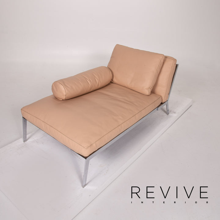 Flexform Happy Leder Liege Beige Chaiselongue Relaxliege #13743