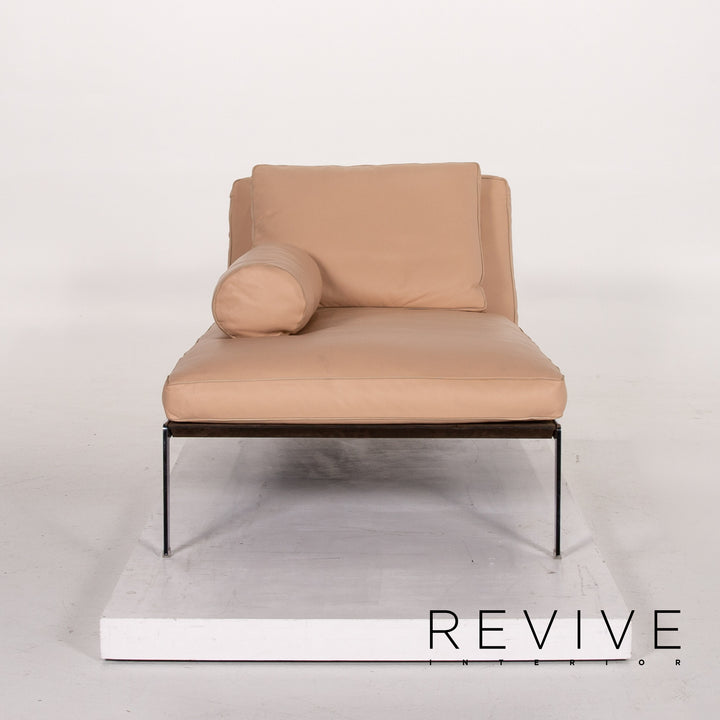 Flexform Happy Leder Liege Beige Chaiselongue Relaxliege #13743