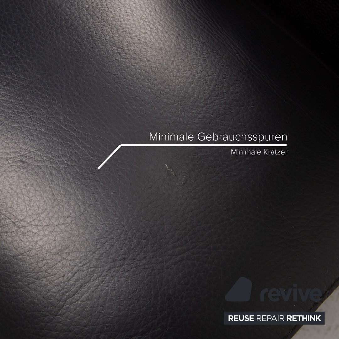 Gio Mano Leder Sofa Schwarz Zweisitzer Funktion