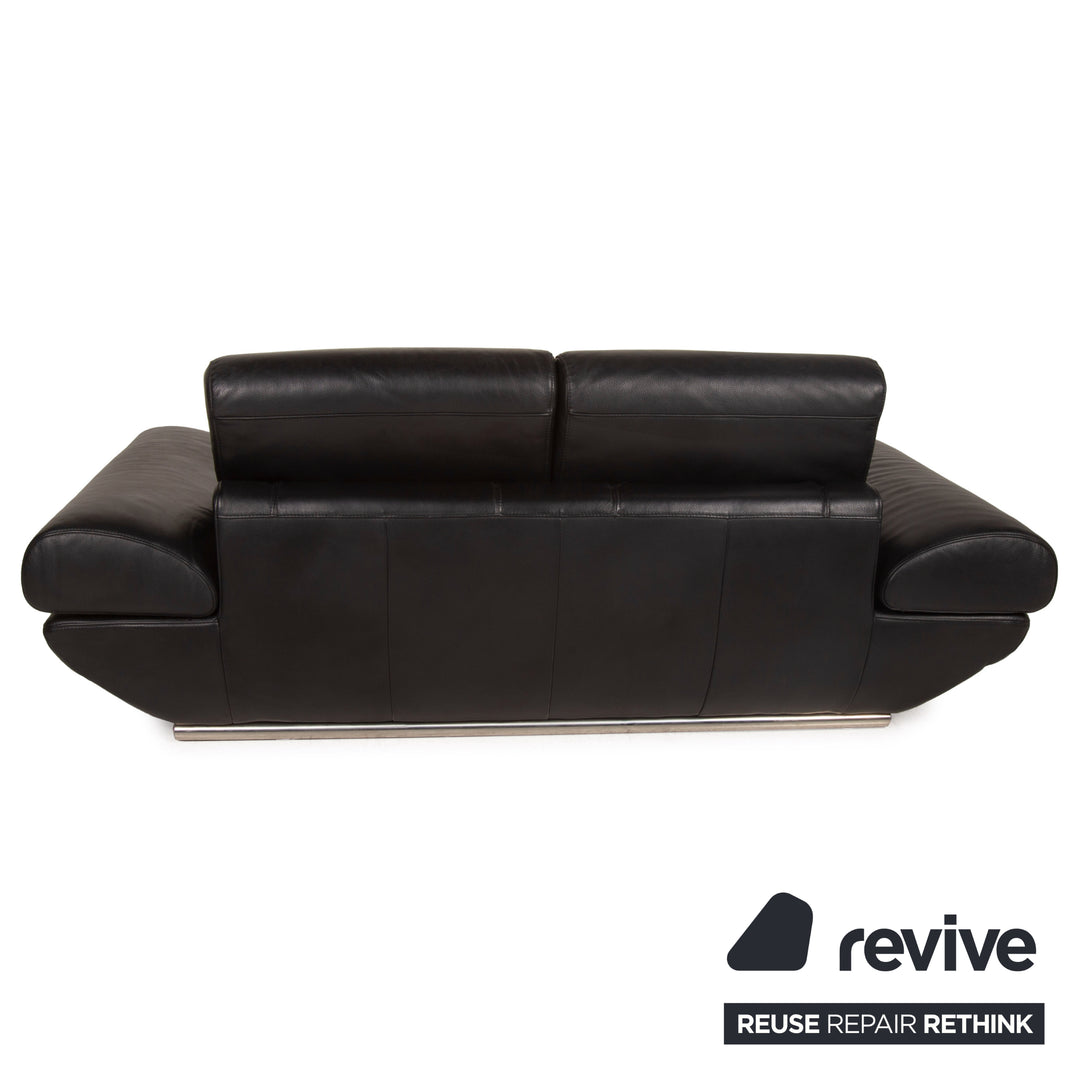 Gio Mano Leder Sofa Schwarz Zweisitzer Funktion