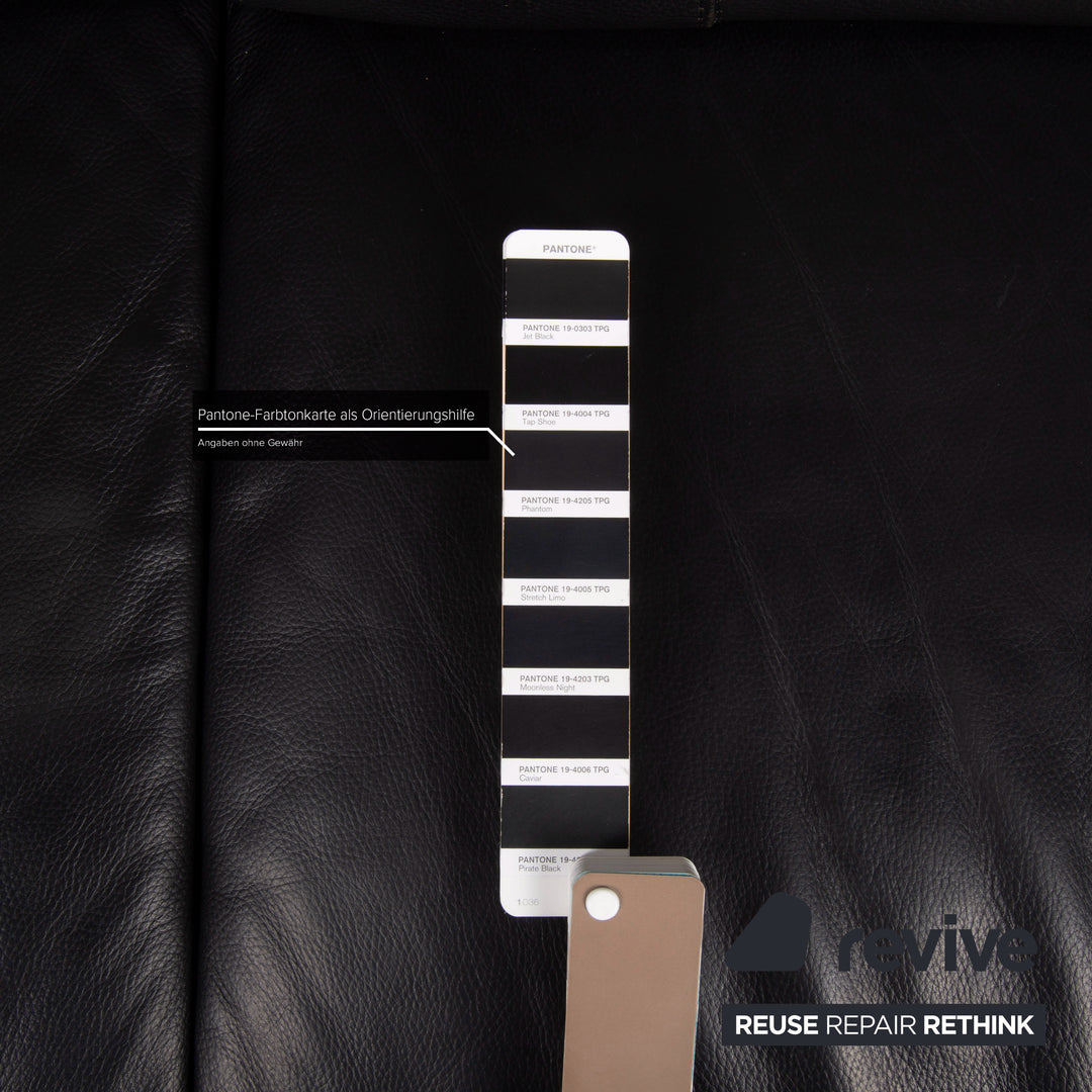 Gio Mano Leder Sofa Schwarz Zweisitzer Funktion