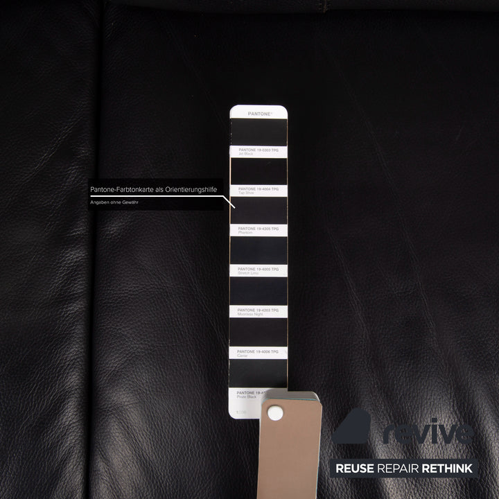 Gio Mano Leder Sofa Schwarz Zweisitzer Funktion