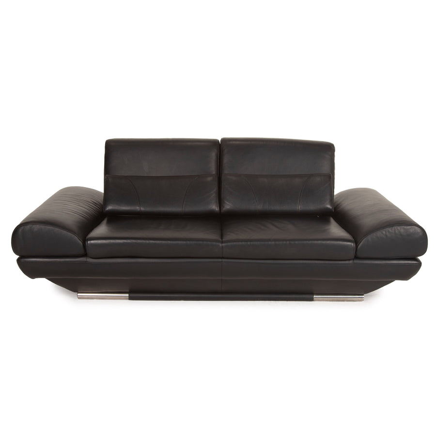 Gio Mano Leder Sofa Schwarz Zweisitzer Funktion