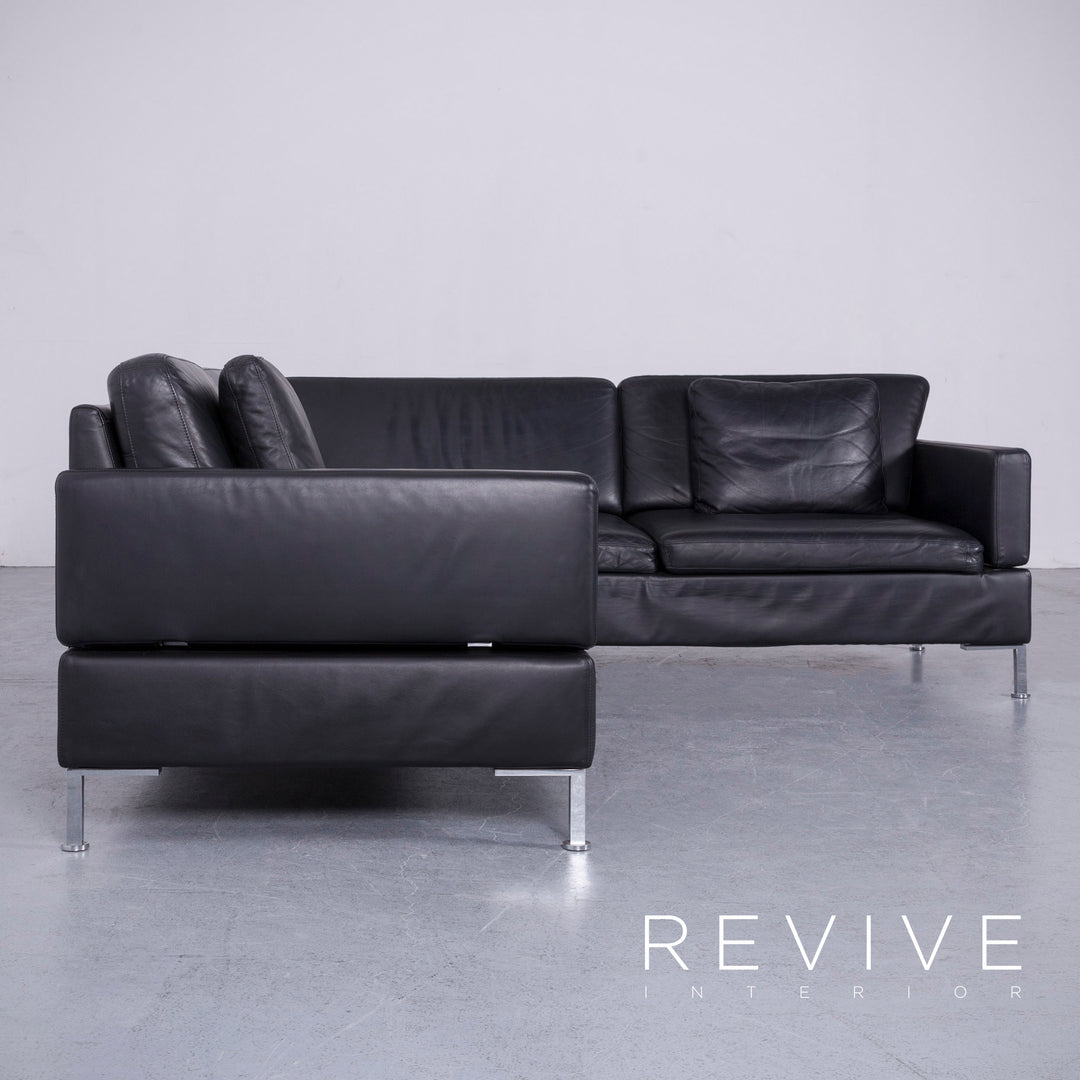 Brühl Alba Leder Ecksofa Schwarz Echtleder Couch Funktion #6347