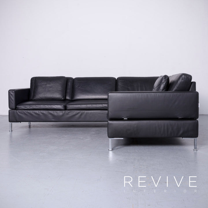 Brühl Alba Leder Ecksofa Schwarz Echtleder Couch Funktion #6347