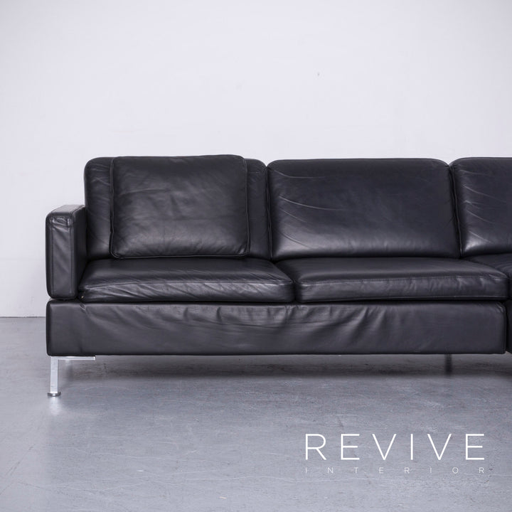 Brühl Alba Leder Ecksofa Schwarz Echtleder Couch Funktion #6347