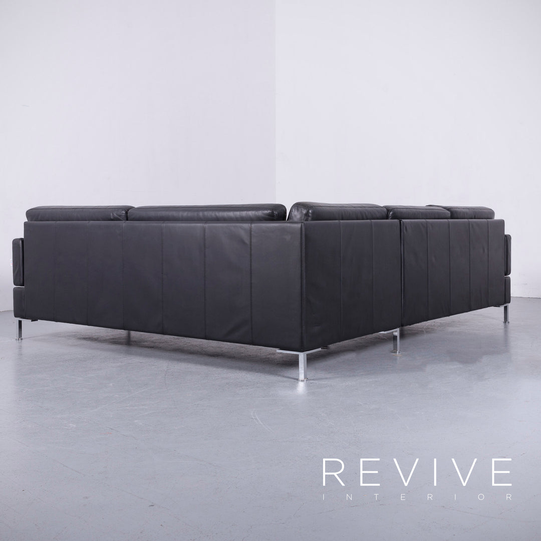 Brühl Alba Leder Ecksofa Schwarz Echtleder Couch Funktion #6347