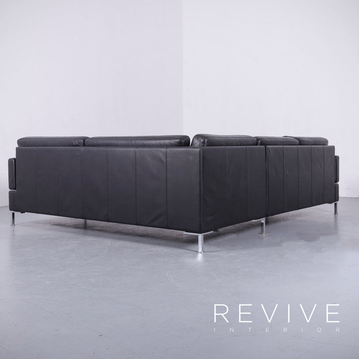 Brühl Alba Leder Ecksofa Schwarz Echtleder Couch Funktion #6347