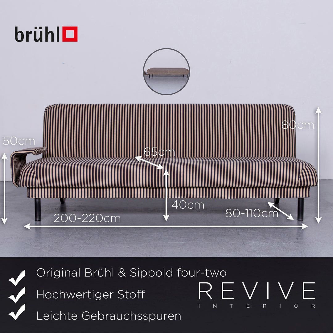 Brühl four-two Designer Stoff Sofa Dreisitzer Couch Funktion #6398