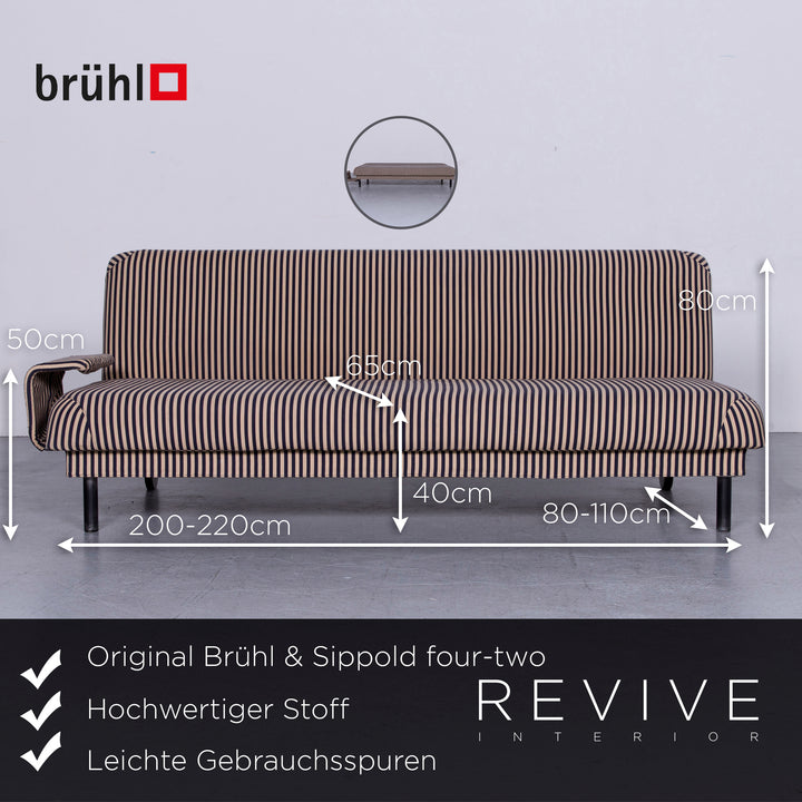 Brühl four-two Designer Stoff Sofa Dreisitzer Couch Funktion #6398
