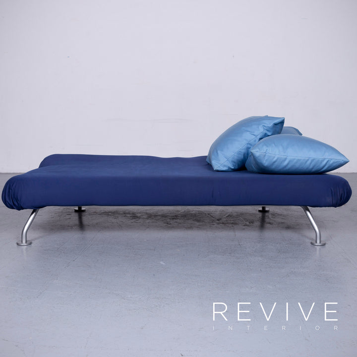 Brühl more Designer Stoff Sofa Blau Dreisitzer Funktion Schlafsofa #6542