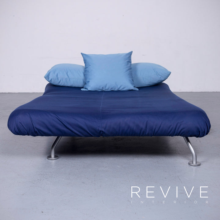 Brühl more Designer Stoff Sofa Blau Dreisitzer Funktion Schlafsofa #6542