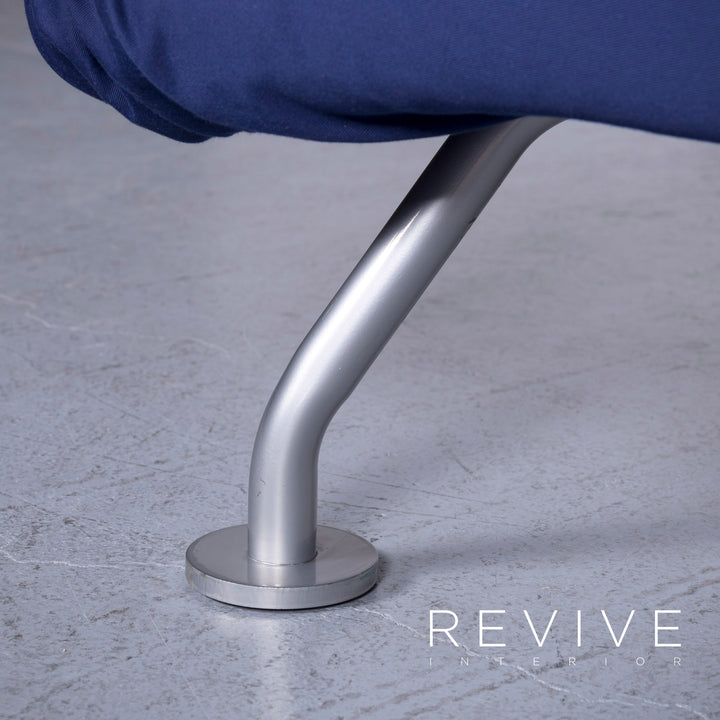 Brühl more Designer Stoff Sofa Blau Dreisitzer Funktion Schlafsofa #6542