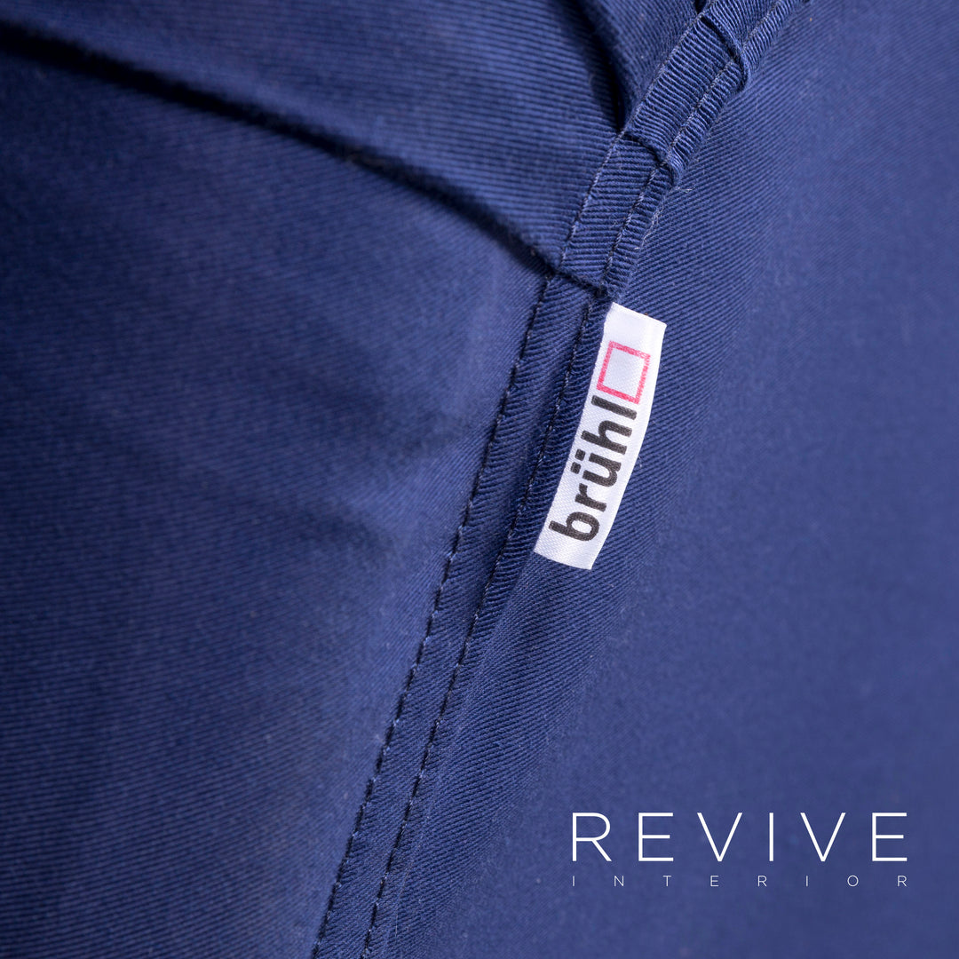 Brühl more Designer Stoff Sofa Blau Dreisitzer Funktion Schlafsofa #6542