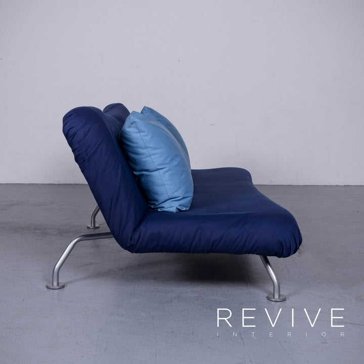 Brühl more Designer Stoff Sofa Blau Dreisitzer Funktion Schlafsofa #6542