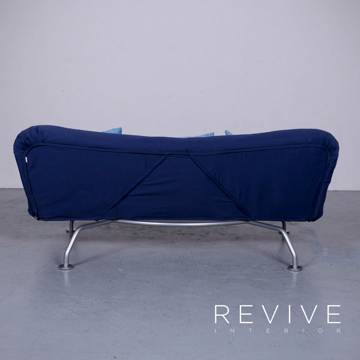 Brühl more Designer Stoff Sofa Blau Dreisitzer Funktion Schlafsofa #6542