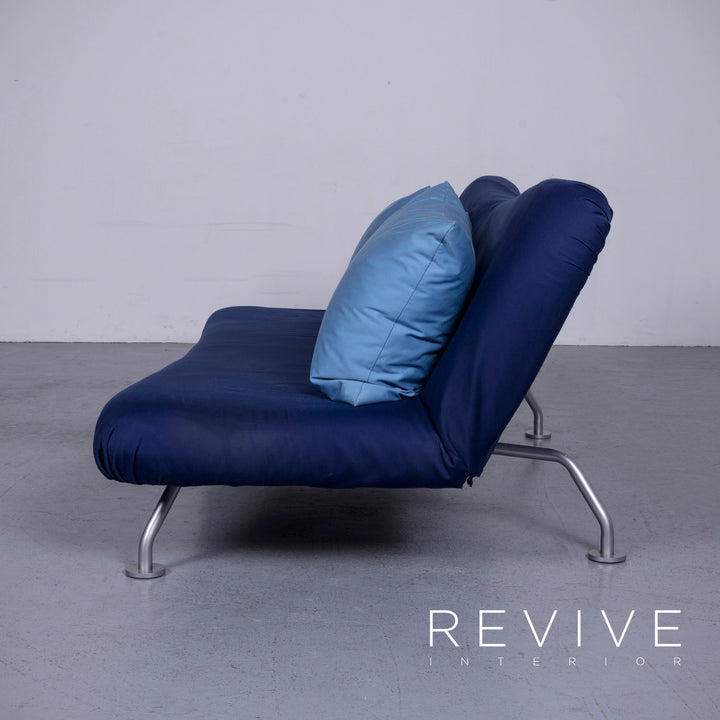 Brühl more Designer Stoff Sofa Blau Dreisitzer Funktion Schlafsofa #6542