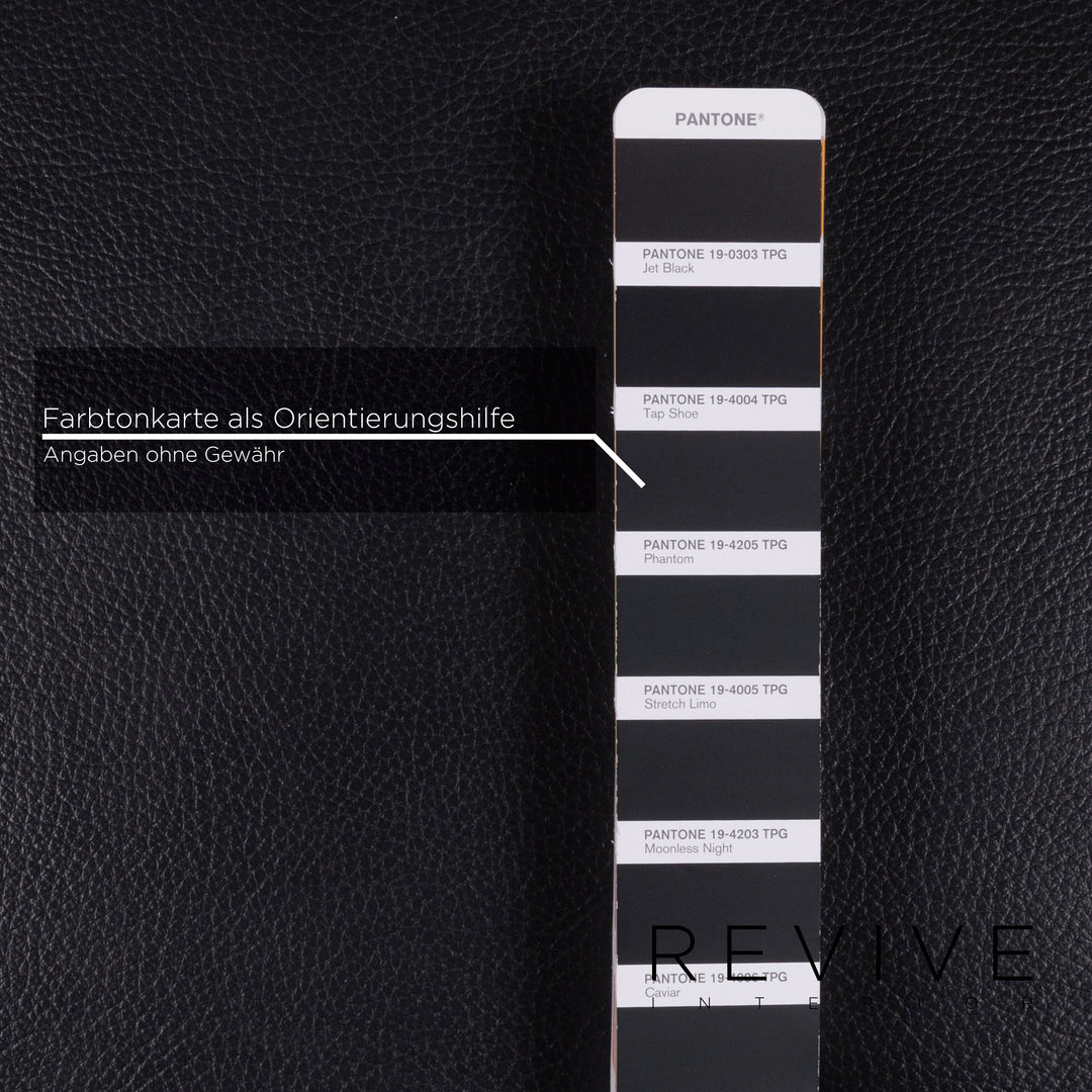 Brühl Roro Medium Leather Sofa Black Two Seater incl. Feature #11661