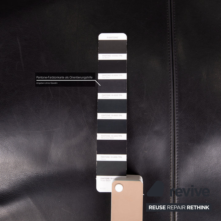 Leolux Danaide Leder Sofa Schwarz Zweisitzer Funktion Couch