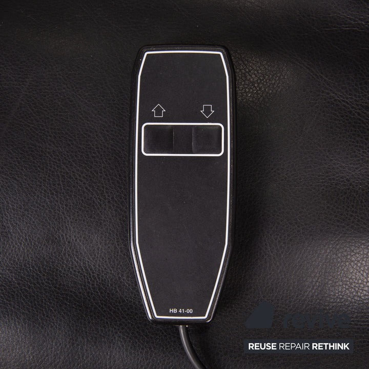 Leolux Danaide Leder Sofa Schwarz Zweisitzer Funktion Couch