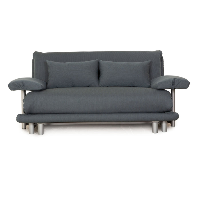 Ligne Roset Multy Stoff Dreisitzer Blau Schlafsofa inkl. Armlehnen Couch Sofa Schlaffunktion Neubezug