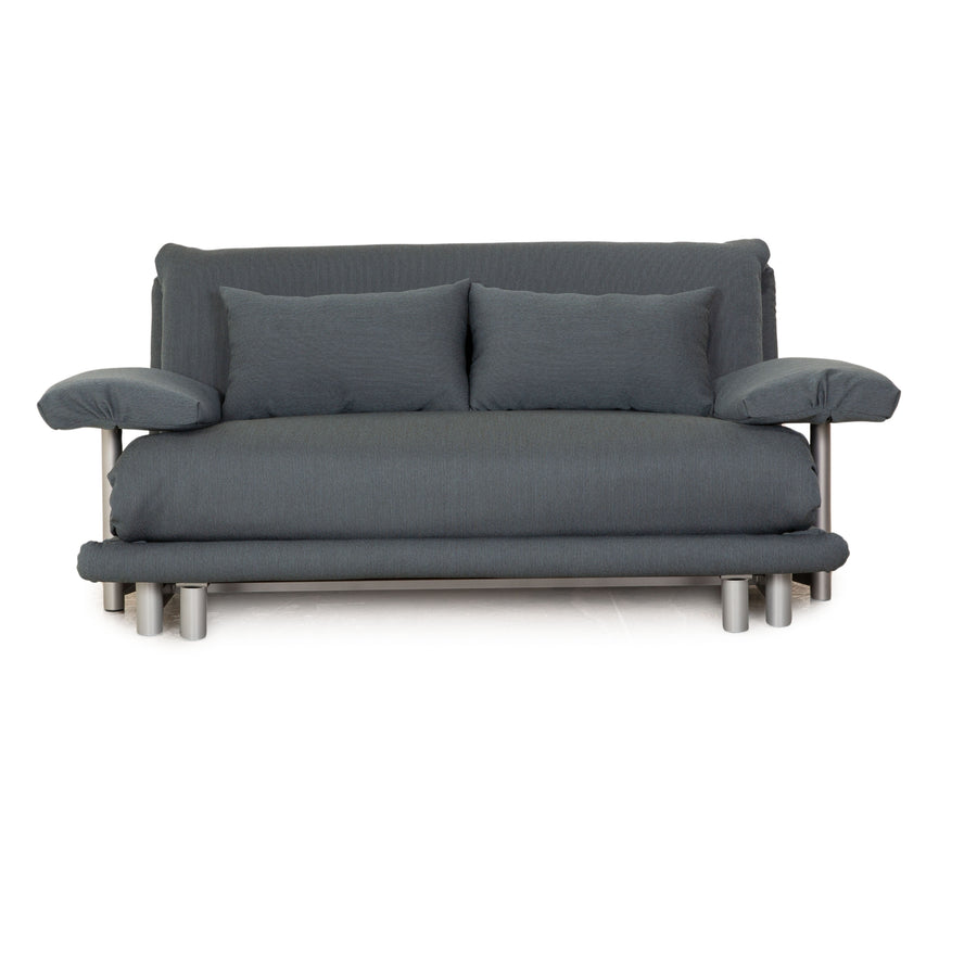 Ligne Roset Multy Stoff Dreisitzer Blau Schlafsofa inkl. Armlehnen Couch Sofa Schlaffunktion Neubezug