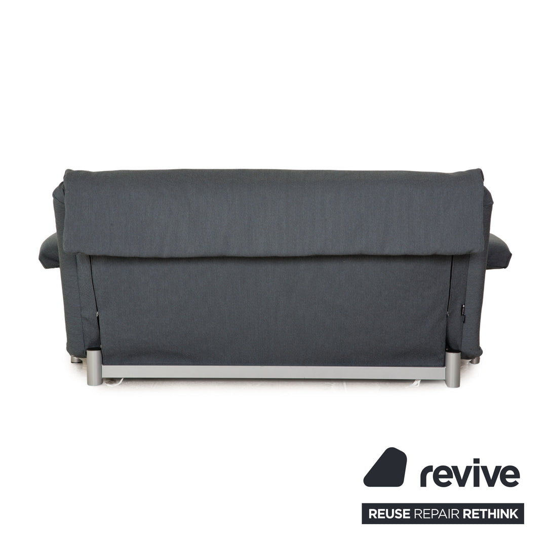 Ligne Roset Multy Stoff Dreisitzer Blau Schlafsofa inkl. Armlehnen Couch Sofa Schlaffunktion Neubezug