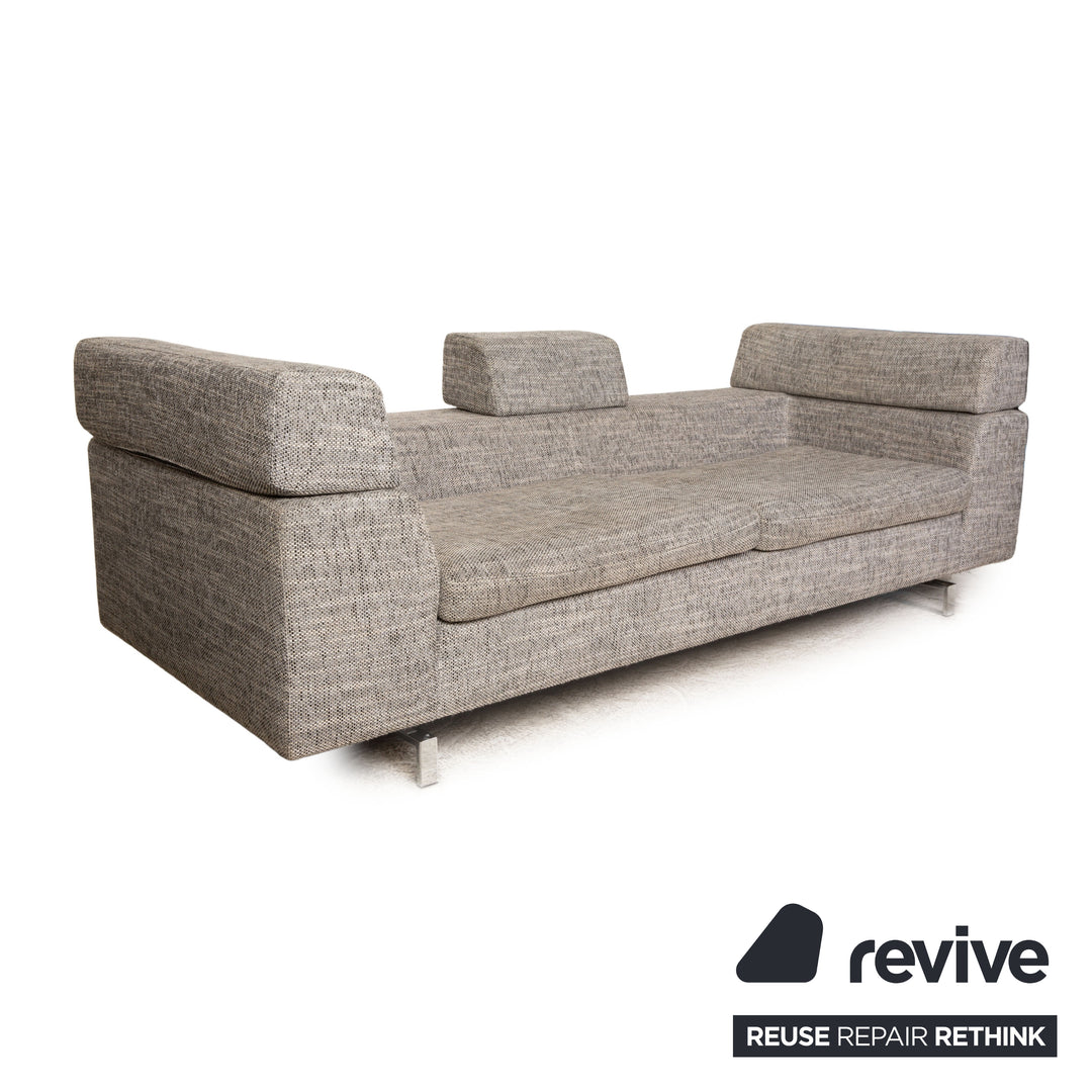 Machalke Black Jack Stoff Dreisitzer Grau Sofa Couch