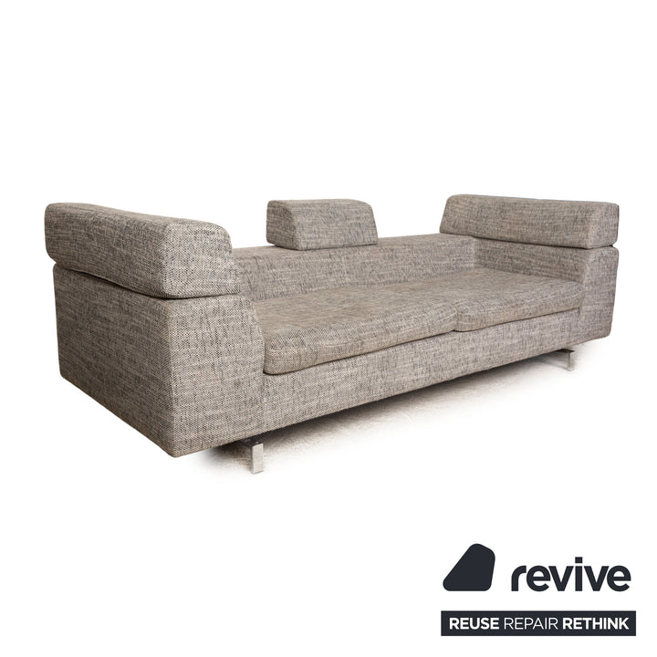 Machalke Black Jack Stoff Dreisitzer Grau Sofa Couch