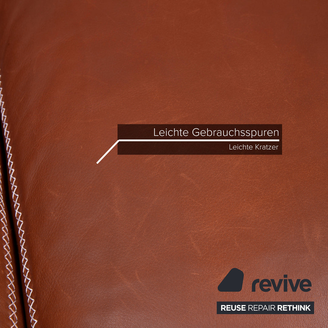 Machalke Valentino Leather Sofa Brown Two Seater