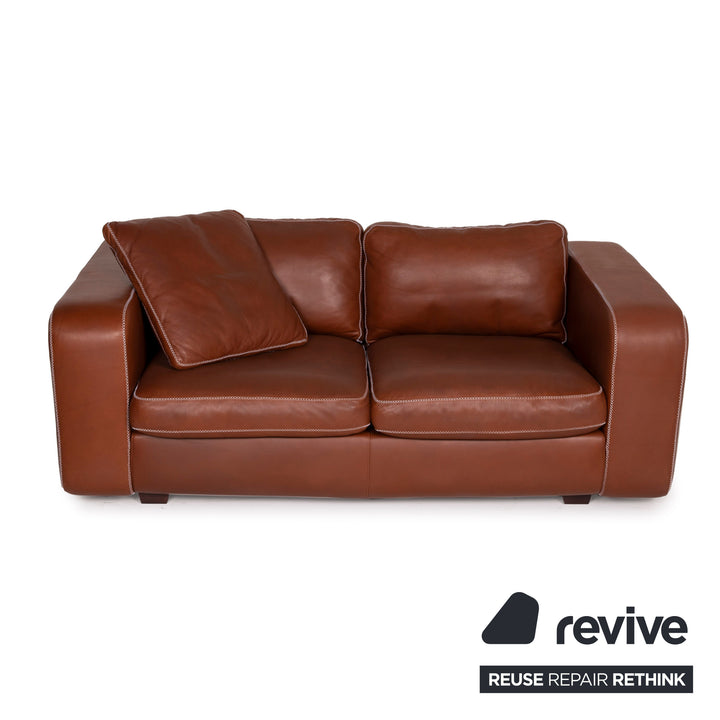 Machalke Valentino Leather Sofa Brown Two Seater
