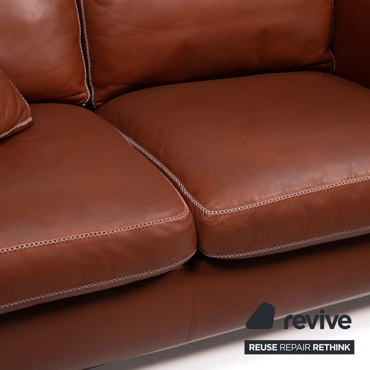 Machalke Valentino Leather Sofa Brown Two Seater
