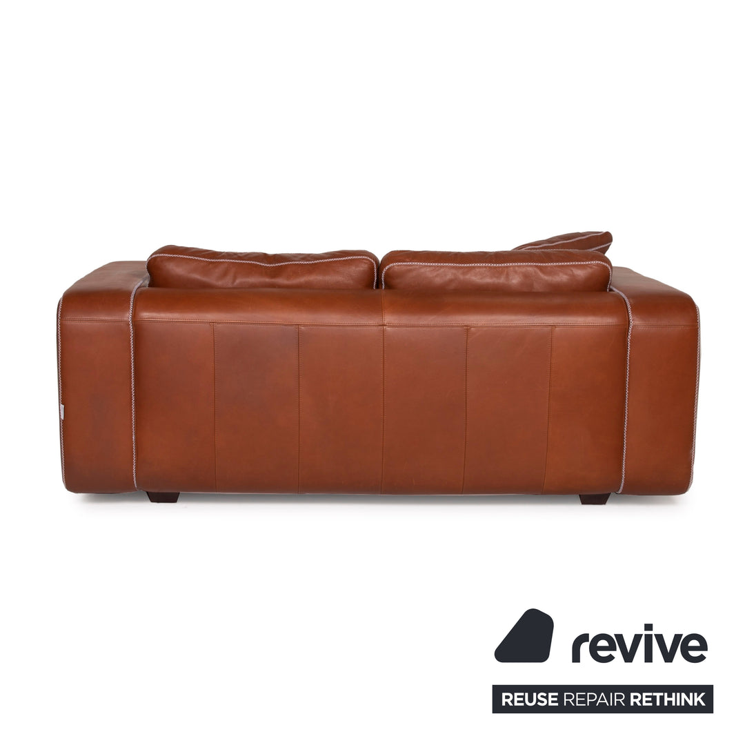 Machalke Valentino Leather Sofa Brown Two Seater