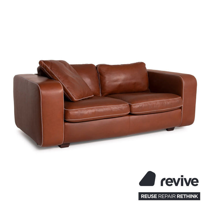 Machalke Valentino Leather Sofa Brown Two Seater