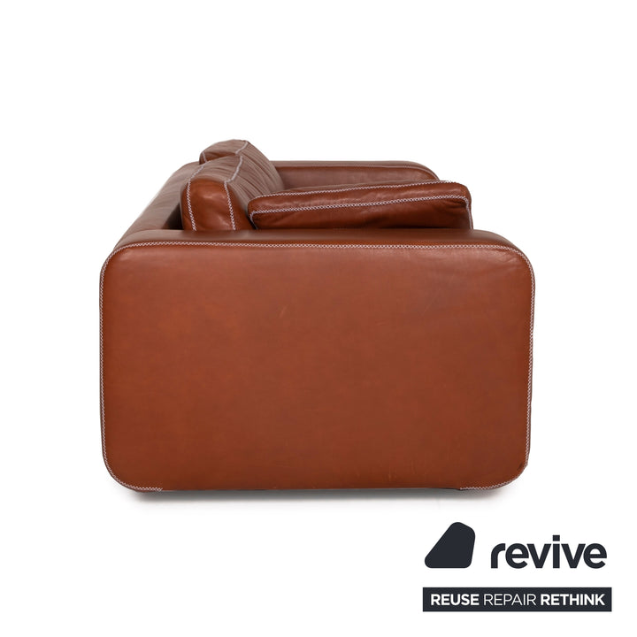 Machalke Valentino Leder Sofa Garnitur Braun 1xDreisitzer 1xZweisitzer Set
