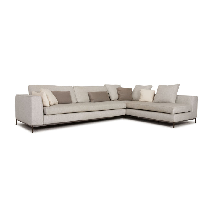Minotti Andersen Fabric Corner Sofa Gray Sofa Couch