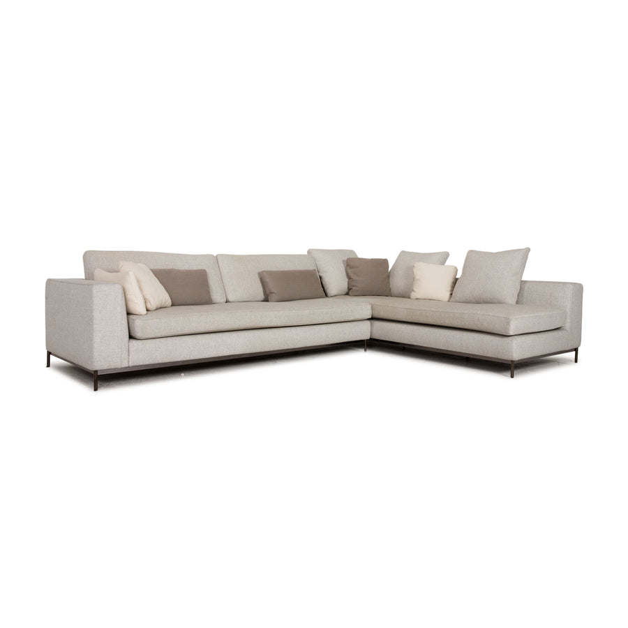 Minotti Andersen Fabric Corner Sofa Gray Sofa Couch