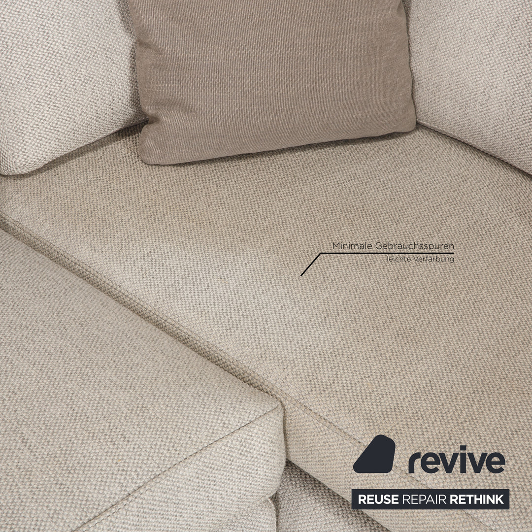Minotti Andersen Fabric Corner Sofa Gray Sofa Couch
