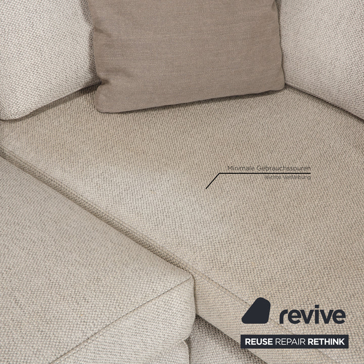 Minotti Andersen Fabric Corner Sofa Gray Sofa Couch