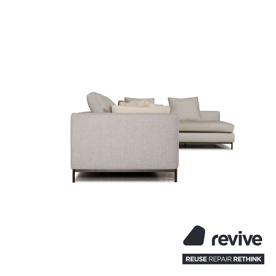 Minotti Andersen Fabric Corner Sofa Gray Sofa Couch