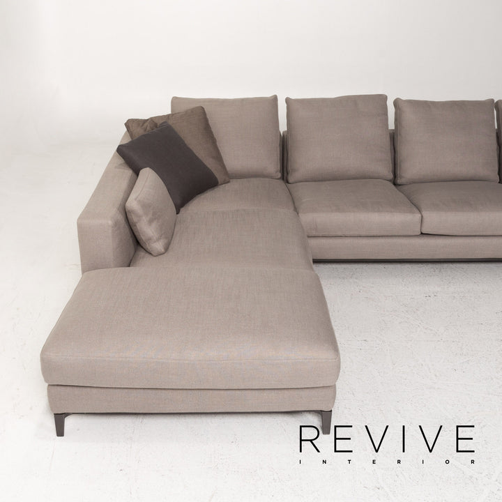 Minotti Andersen Fabric Corner Sofa Gray Scandi Sofa Couch #13165